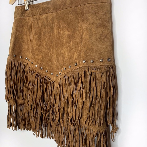Zara Dresses & Skirts - Zara Fringe Suede Skirt